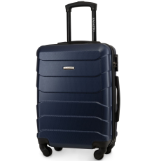  Repülőgép kabinbőrönd, Zagatto®, kék, 55x40x20 cm, S méret, Ryanairrel kompatibilis, Wizz Air, Alumínium teleszkópos fogantyú, 4 kerék 360, Űrtartalom 35L, 10kg, Kicsi, Digit, ZG502 C kék