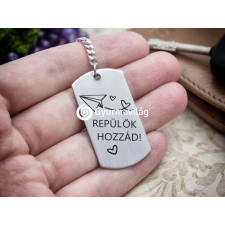 Repülök hozzád acél medálos kulcstartó kulcstartó