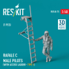  ResKit Models Rafale C male pilot with access ladder (type 1) (1 pcs) (3D Printed) 1:48 (RSF48-0075)