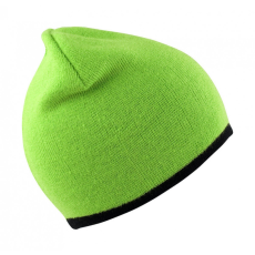 Result Caps Férfi kötött sapka Result Caps Reversible Fashion Fit Hat Egy méret, Lime zöld/Fekete