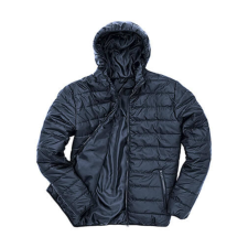 Result Férfi Kabát Kapucnis Hosszú ujjú Result Padded Jacket -S, Sötétkék (navy) férfi kabát, dzseki