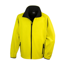 Result Férfi Softshell Hosszú ujjú Result Printable Softshell Jacket - 2XL, Sárga/Fekete férfi kabát, dzseki