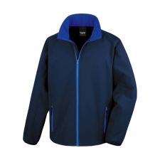 Result Férfi Softshell Hosszú ujjú Result Printable Softshell Jacket - 2XL, Sötétkék/Királykék férfi kabát, dzseki