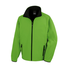Result Férfi Softshell Hosszú ujjú Result Printable Softshell Jacket - 2XL, Vivid Zöld/Fekete