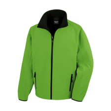 Result Férfi Softshell Hosszú ujjú Result Printable Softshell Jacket - L, Vivid Zöld/Fekete férfi kabát, dzseki