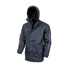 Result Uniszex Kabát Kapucnis Hosszú ujjú Result Printable 3-in-1 Transit Jacket -M, Sötétkék (navy) női dzseki, kabát