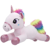 ReToys Unikornis fekvő plüssfigura - szivárvány, 40 cm  Ajánlott 3-10 éves korig lányoknak (47833)
