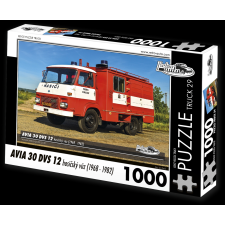  retro autó puzzle tűzoltóautó puzzle, kirakós