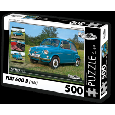Retro-autók puzzle Fiat 600 D (1964) puzzle, kirakós