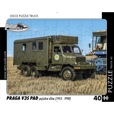 Retro autós puzzle: Praga V3S PAD műhely teherautó puzzle, kirakós