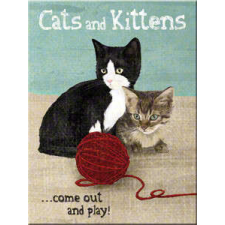 RETRO Cats and Kittens - Hűtőmágnes hűtőmágnes