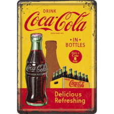  RETRO Coca Cola Sárga Üdvözlőkártya party kellék