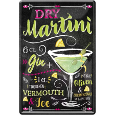  RETRO Dry Martini - Cocktail - RETRO Fémtábla dekoráció