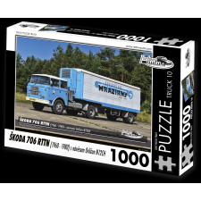 Retro játék autók kirakós készlet - Škoda 706 RTTN Orličan utánfutóval puzzle, kirakós