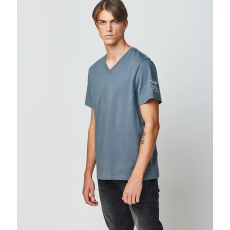 RETRO JEANS férfi póló IGORA V-NECK T-SHIRT 11Y040-T19GREY