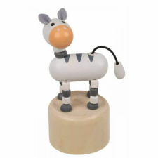 Retro összecsukló nyomogatós állat - zebra játékfigura