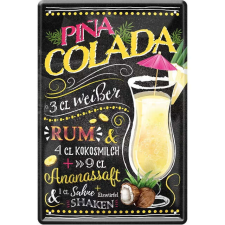  RETRO Pina Colada - Cocktail - Fémtábla dekoráció