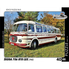 Retro puzzle Škoda 706 RTO LUX 1960 autóbusz puzzle, kirakós