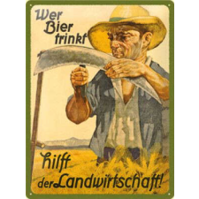  RETRO Wer Bier Trinkt Hilft Der Landwirtschaft Üdvözlőkártya party kellék