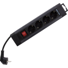 REV Supraline 250V Elosztó 4 aljzatos 1.9m - Fekete (0014412513) hosszabbító, elosztó