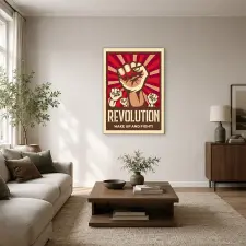  Revolution Wake Up and Fight retro plakát vászonkép dekoráció