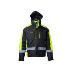 Rewear 169000/CW Téli kabát (fekete/neon sárga, XL) Rewear