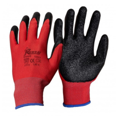 Rewear Latex kesztyű, ráncosított, piros, méret: 11