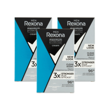Rexona Maximum Protection Clean Scent férfi izzadásgátló krém (3x45 ml) dezodor