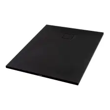 Reykjavik .||. Black 80x100x2 cm szögletes, SMC zuhanytálca szifonnal kád, zuhanykabin