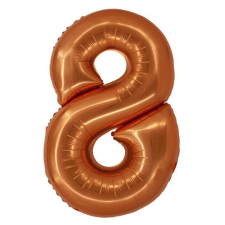 Réz 8-as Copper szám fólia lufi 76 cm party kellék