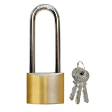 Rézlakat 40mm hosszú kengyelű (erős) 3 kulcs 3287256 lakat