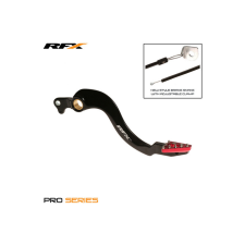 RFX Fékkar RFX Pro standard kemény eloxált fekete/piros Honda CRF 250 / 450 egyéb motorkerékpár alkatrész