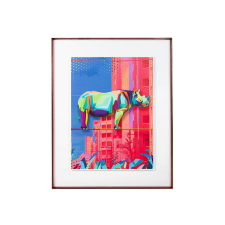  RHINO A VÁROSBAN 88x110 cm grafika, keretezett kép