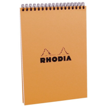 Rhodia Jegyzettömb spirálos Clairefontaine Rhodia Orange A/5 80 lapos kockás füzet