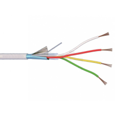  Riasztókábel (Li-Y(St)Y) 4x0,22 mm2 fehér sodrott réz PVC szigetelésű 300V kábel villanyszerelés