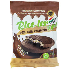 Rice-ler puffasztott rizskorong édesítőszeres tejcsokoládéval mártva 45 g előétel és snack