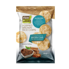 Rice Up ! Teljes kiőrlésű barna rizs chips fahéjas nádcukorral 60 g reform élelmiszer