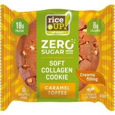 Rice Up zero kollagén, protein keksz karamell ízű 60 g vitamin és táplálékkiegészítő