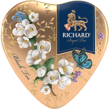 Richard Royal Szív, ízesített, szálas fekete tea fém dobozban, 30gr GOLD tea