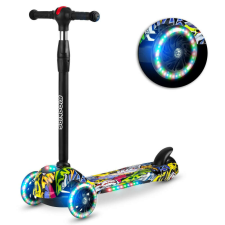 Ricokids Háromkerekű robogó Ricokids Piko fekete színes mintákkal roller