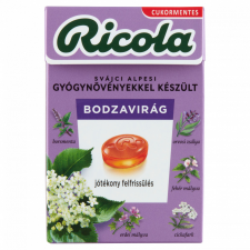 Ricola Bodzavirág cukormentes svájci gyógynövény cukorkák édesítőszerekkel 40 g csokoládé és édesség