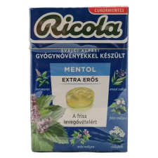 Ricola cukorka extra erős mentol 40g vitamin és táplálékkiegészítő
