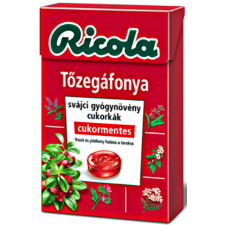 Ricola Tőzegáfonya Gyógynövényes Cukormentes Cukorka 40g csokoládé és édesség