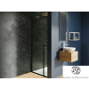 Riho Lucid GD101 90 cm-es matt fekete zuhanyajtó GD109B000