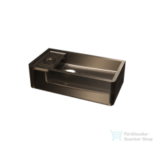 Riho Solid Frosted 41x21 cm-es balos kézmosó, frosted umber W046003F02 szaniter