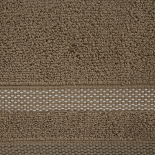  Riki csíkos pamut törölköző Világosbarna 70x140 cm lakástextília