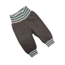 Rikidor Bébi Pamut Pocak Nadrág - Barna/Kék Csíkos Passzéval 68 babanadrág