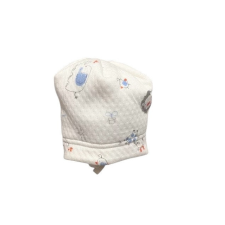 Rikidor Pamut/Polár Sapka - Fehér/Kék Állatos "1" babasapka, sál