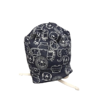 Rikidor Pamut/Polár Sapka - Kék Állatos "2" babasapka, sál