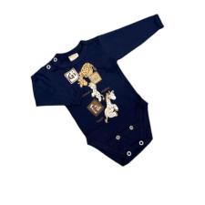 Rikidor Sötét Kék Zsiráfos Pamut 2 Méretes Hosszú Ujjú Body - 56 kombidressz, body